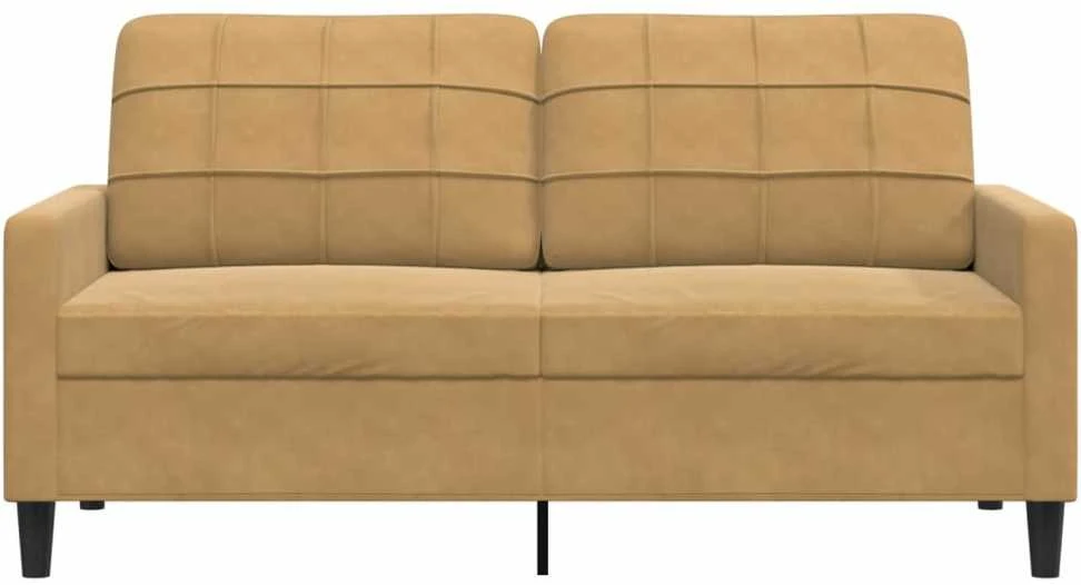 Dvivietė sofa, rudos spalvos, 140cm, aksomas