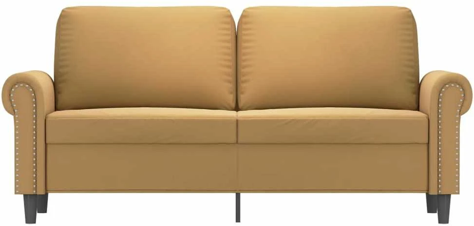Dvivietė sofa, rudos spalvos, 140cm, aksomas