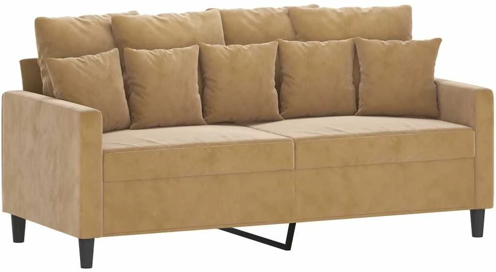 Dvivietė sofa, rudos spalvos, 140cm, aksomas