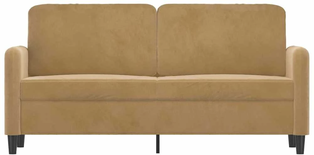 Dvivietė sofa, rudos spalvos, 140cm, aksomas