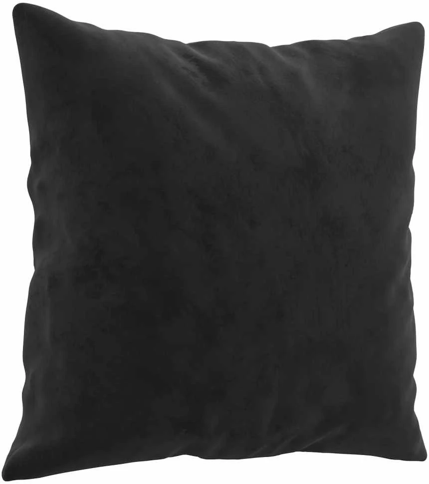 Dvivietė sofa su pagalvėlėmis, juodos spalvos, 140cm, aksomas