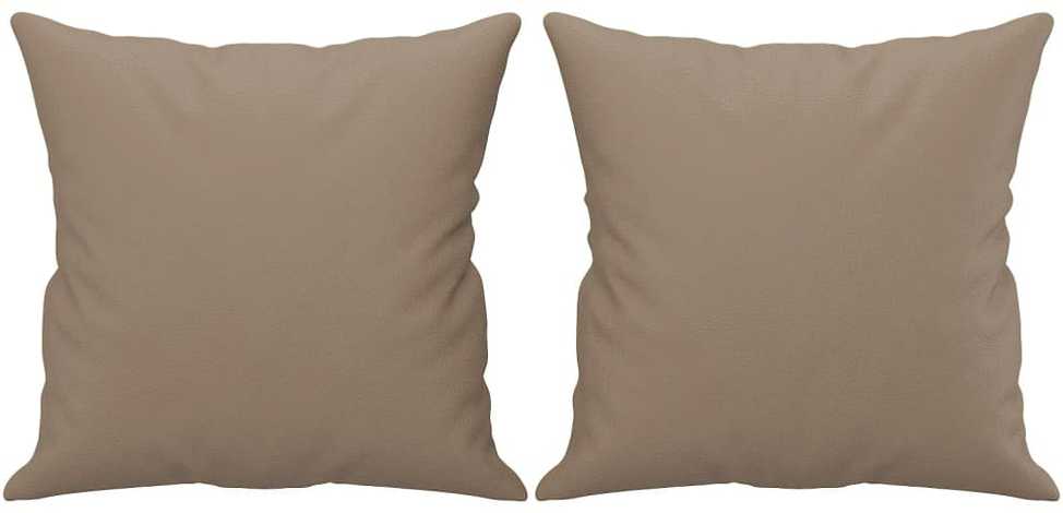 Dvivietė sofa su pagalvėlėmis, kapučino, 120cm, dirbtinė oda