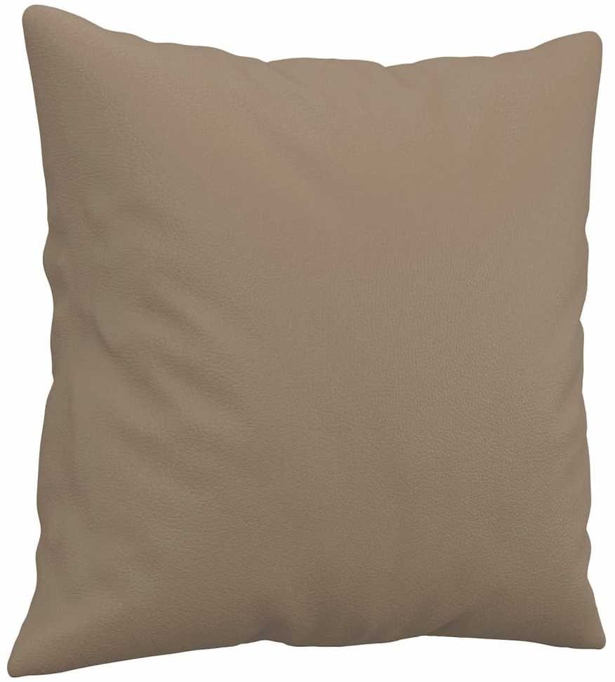 Dvivietė sofa su pagalvėlėmis, kapučino, 120cm, dirbtinė oda
