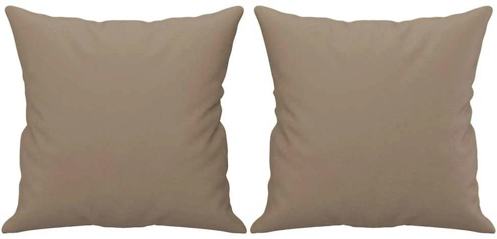 Dvivietė sofa su pagalvėlėmis, kapučino, 140cm, dirbtinė oda