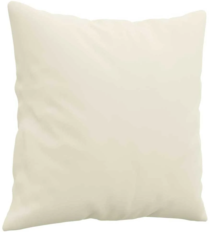 Dvivietė sofa su pagalvėlėmis, kreminės spalvos, 120cm, aksomas