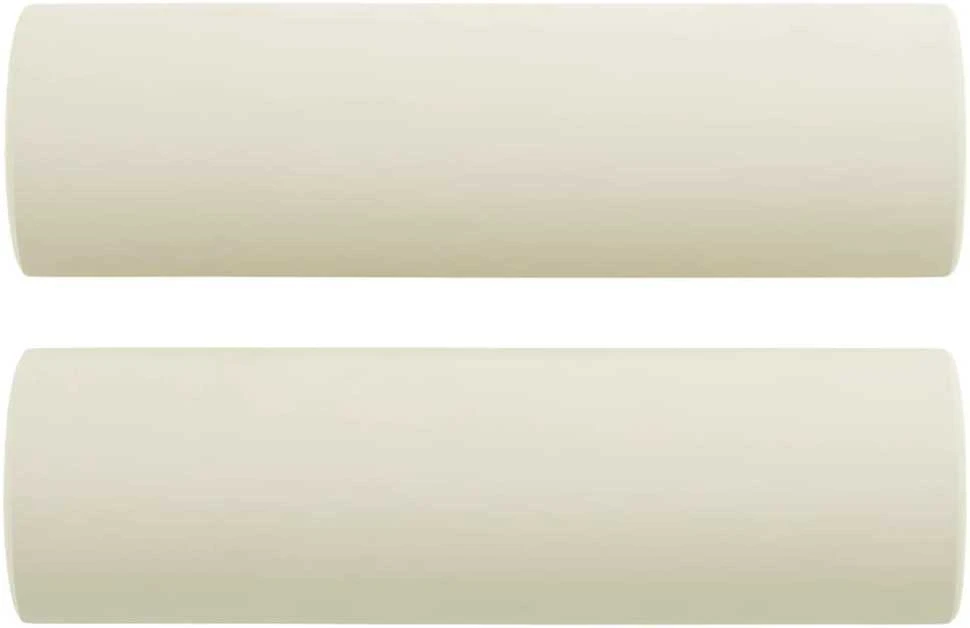 Dvivietė sofa su pagalvėlėmis, kreminės spalvos, 120cm, aksomas
