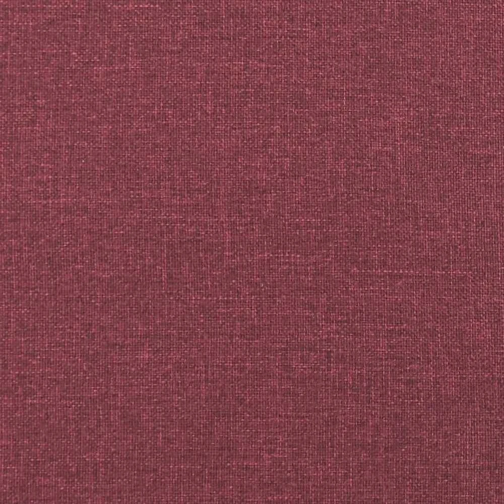 Dvivietė sofa su pagalvėlėmis, raudonojo vyno, 140cm, audinys