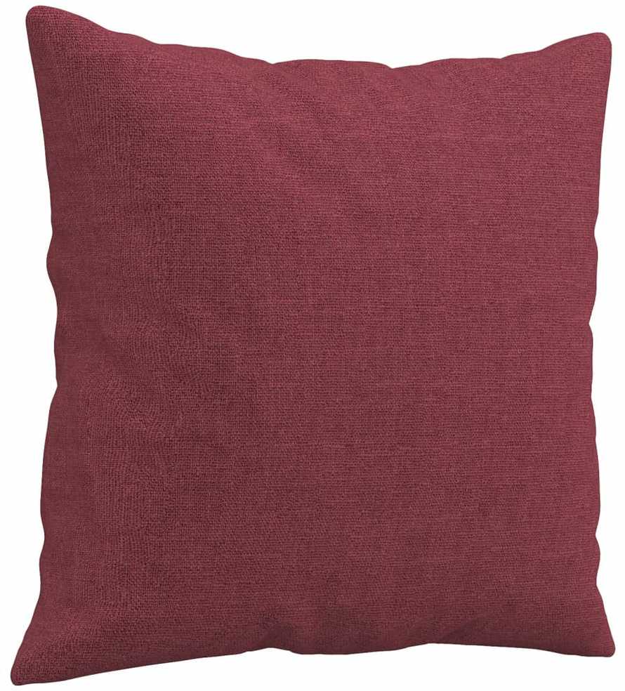 Dvivietė sofa su pagalvėlėmis, raudonojo vyno, 140cm, audinys