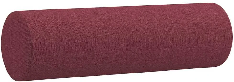 Dvivietė sofa su pagalvėlėmis, raudonojo vyno, 140cm, audinys