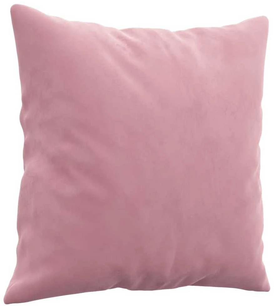 Dvivietė sofa su pagalvėlėmis, rožinės spalvos, 140cm, aksomas
