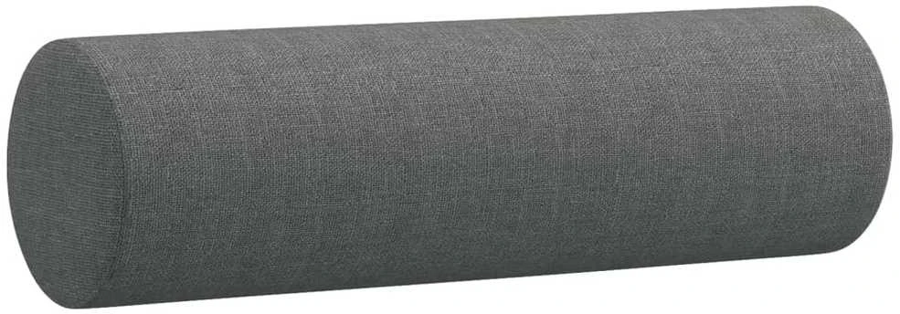 Dvivietė sofa su pagalvėlėmis, tamsiai pilka, 120cm, audinys