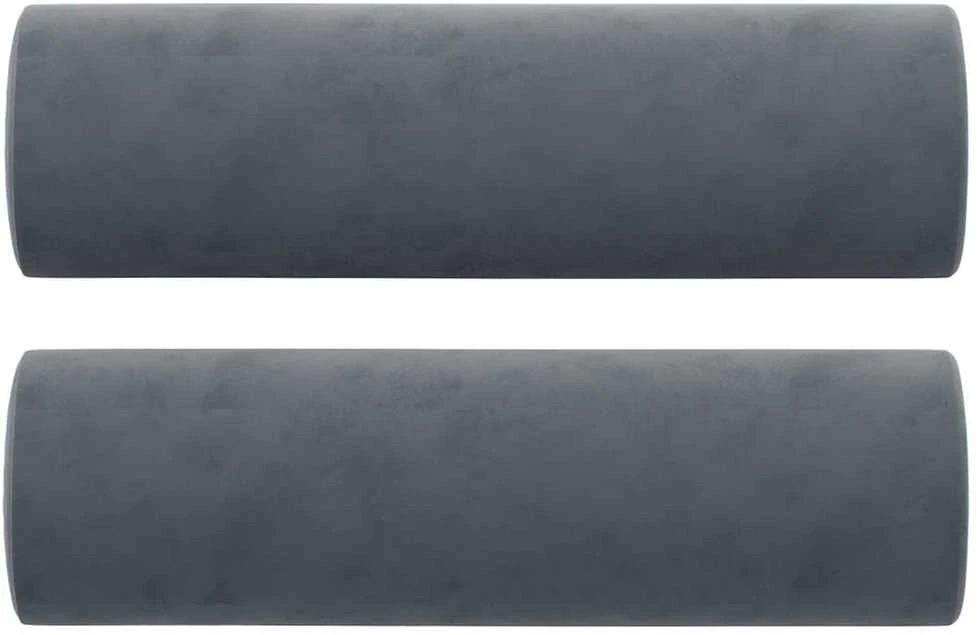 Dvivietė sofa su pagalvėlėmis, tamsiai pilka, 140cm, aksomas