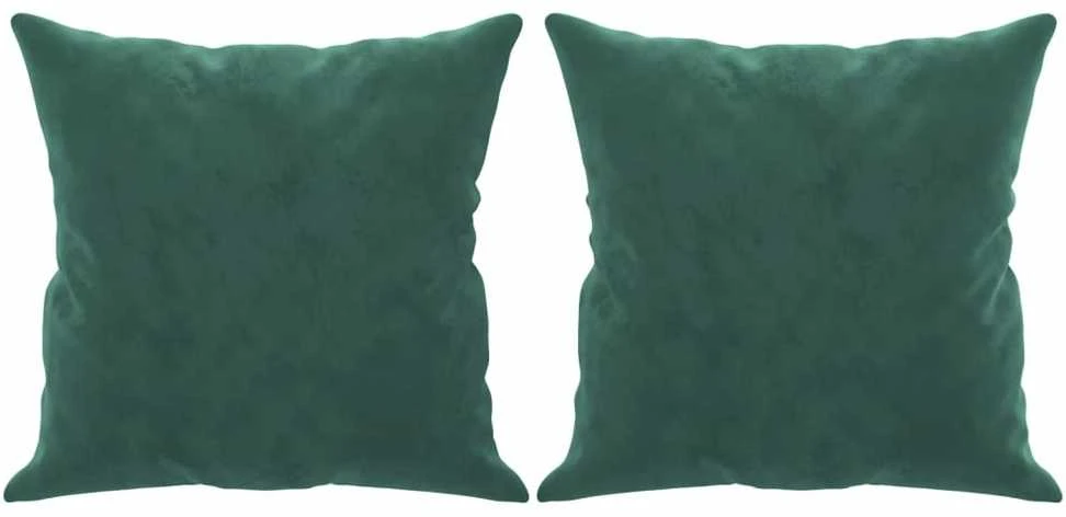 Dvivietė sofa su pagalvėlėmis, tamsiai žalia, 120cm, aksomas