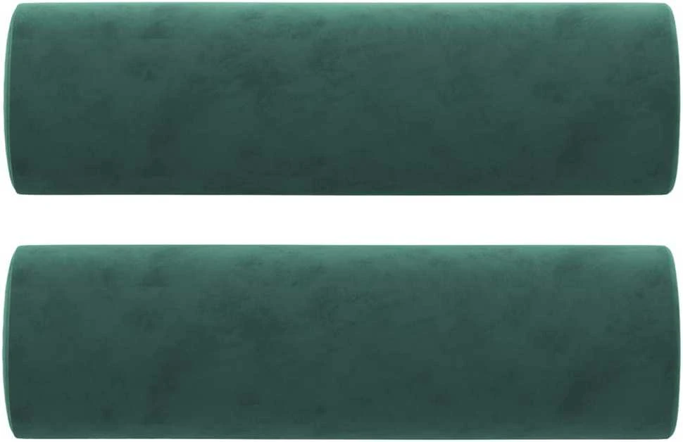 Dvivietė sofa su pagalvėlėmis, tamsiai žalia, 120cm, aksomas