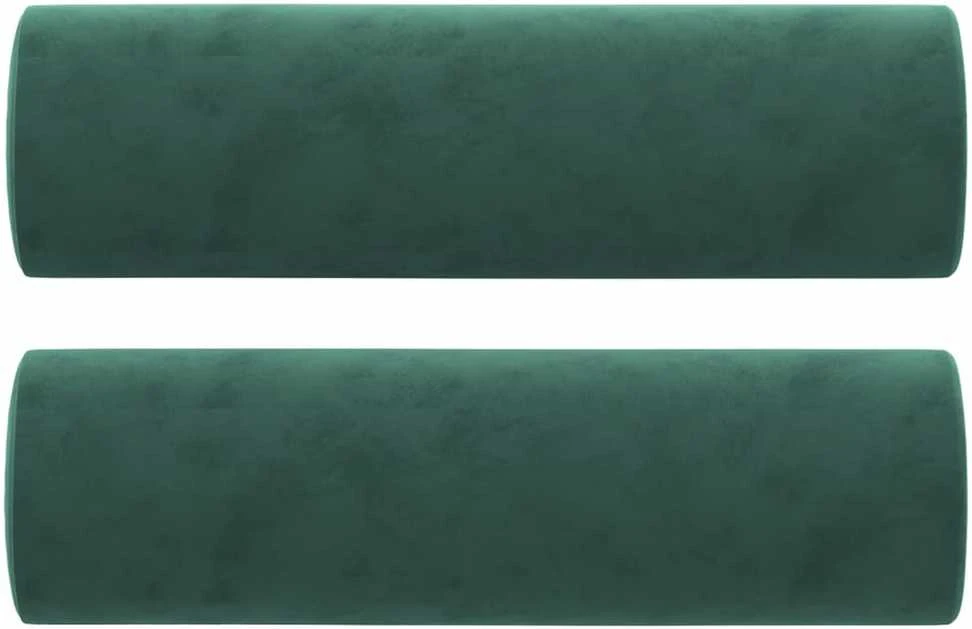 Dvivietė sofa su pagalvėlėmis, tamsiai žalia, 140cm, aksomas