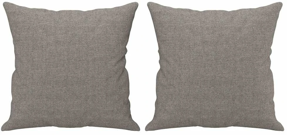 Dvivietė sofa su pagalvėlėmis, taupe spalvos, 140cm, audinys