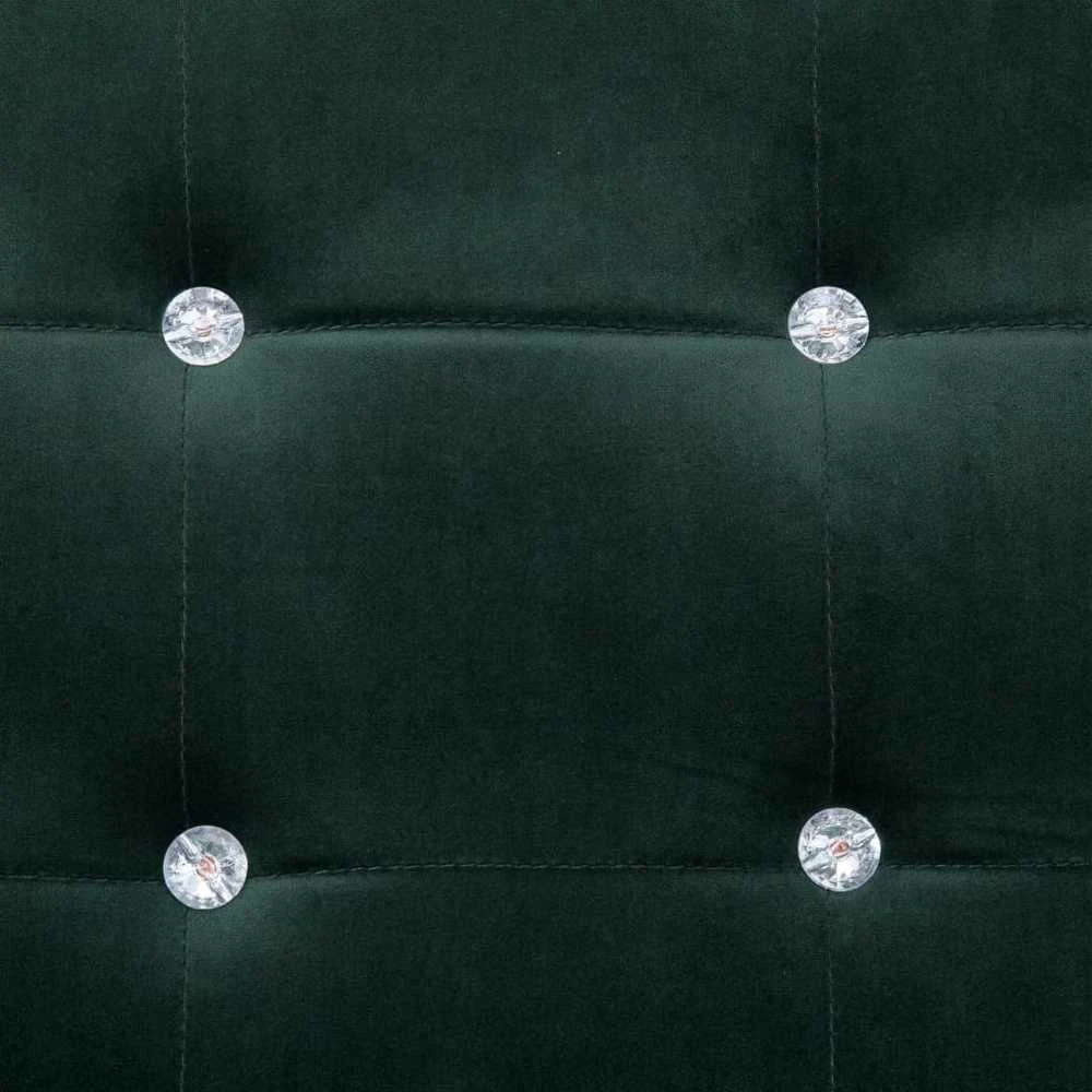 Dvivietė sofa su porankiais, tams. žal. sp., chromas ir aks.