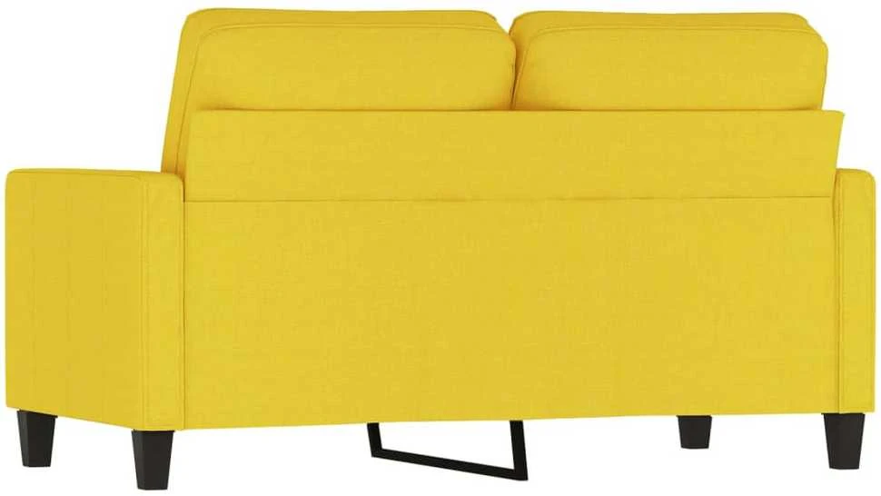 Dvivietė sofa, šviesiai geltonos spalvos, 120cm, audinys