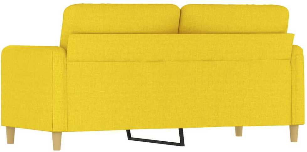 Dvivietė sofa, šviesiai geltonos spalvos, 140cm, audinys