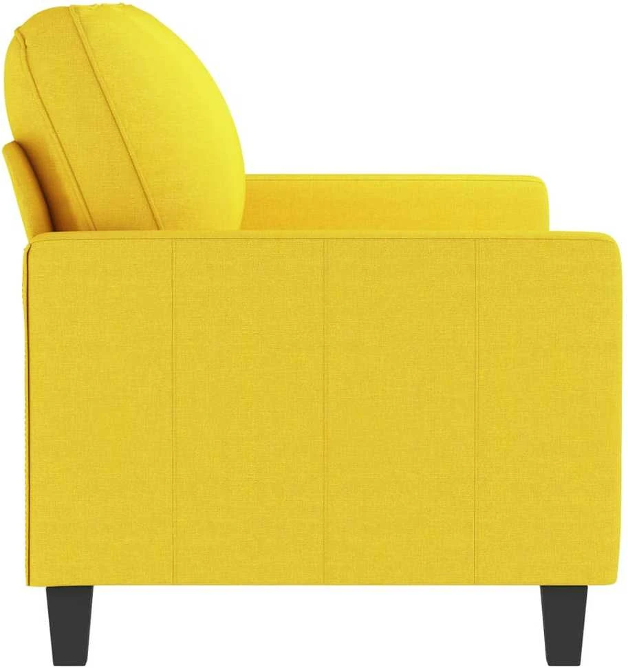 Dvivietė sofa, šviesiai geltonos spalvos, 140cm, audinys