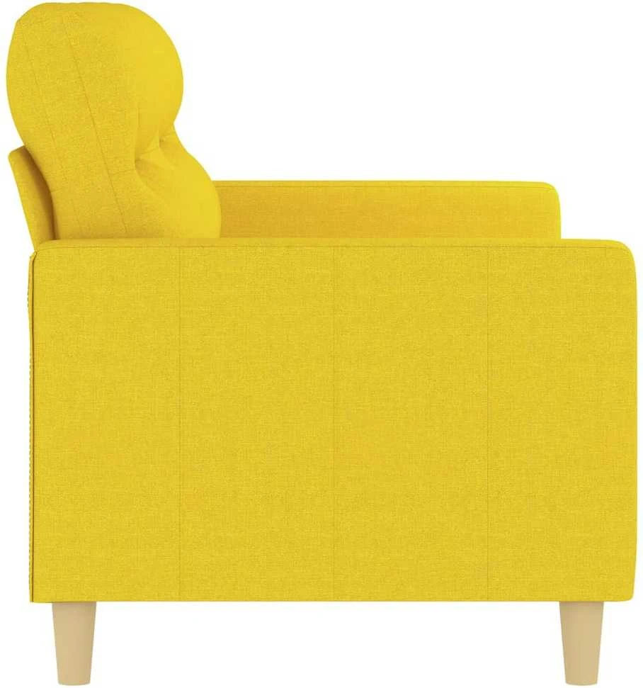 Dvivietė sofa, šviesiai geltonos spalvos, 140cm, audinys