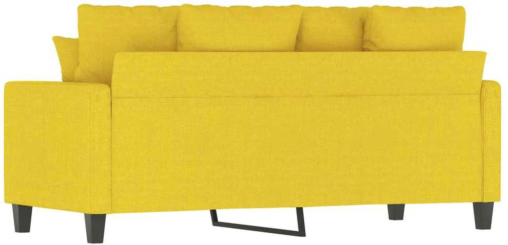 Dvivietė sofa, šviesiai geltonos spalvos, 140cm, audinys
