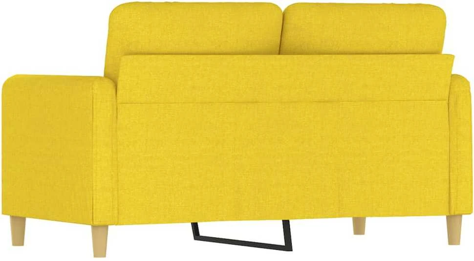 Dvivietė sofa, šviesiai geltonos spalvos, 120cm, audinys