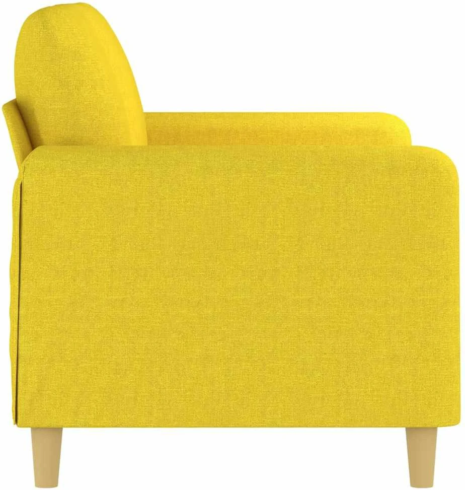 Dvivietė sofa, šviesiai geltonos spalvos, 120cm, audinys