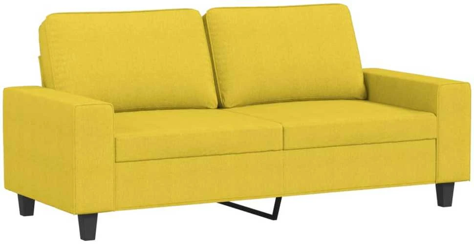 Dvivietė sofa, šviesiai geltonos spalvos, 140cm, audinys