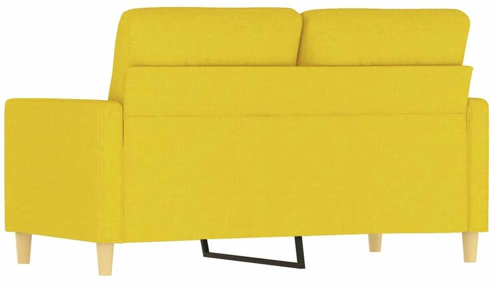 Dvivietė sofa, šviesiai geltonos spalvos, 120cm, audinys