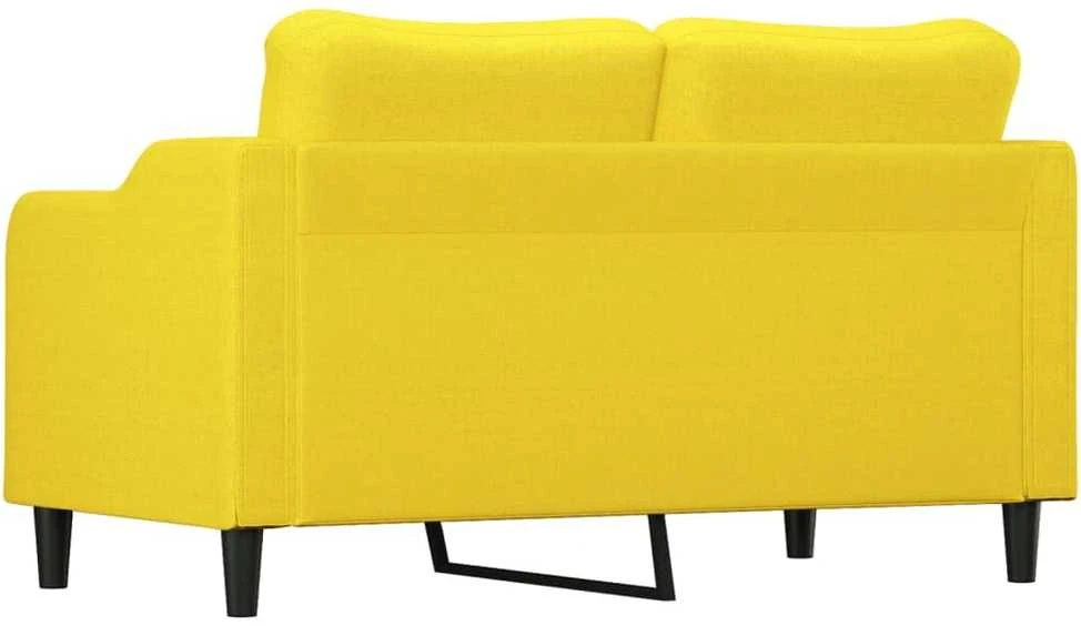 Dvivietė sofa, šviesiai geltonos spalvos, 140cm, audinys