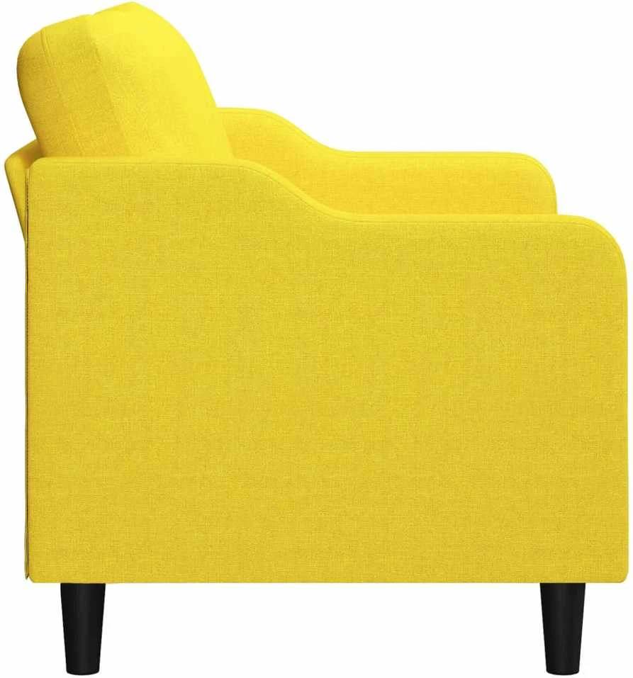 Dvivietė sofa, šviesiai geltonos spalvos, 140cm, audinys