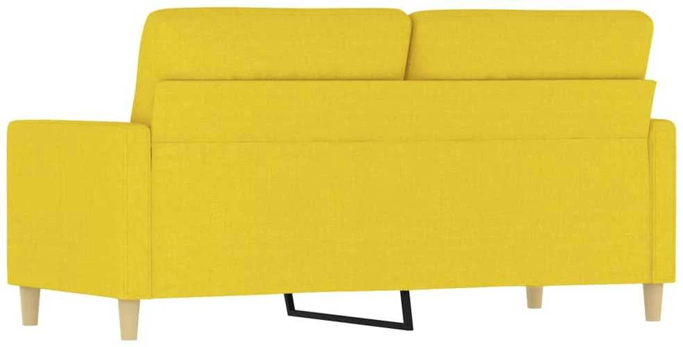 Dvivietė sofa, šviesiai geltonos spalvos, 140cm, audinys