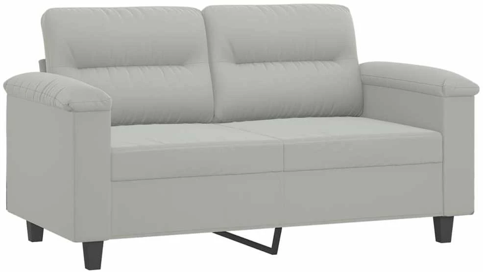 Dvivietė sofa, šviesiai pilka, 120cm, mikropluošto audinys
