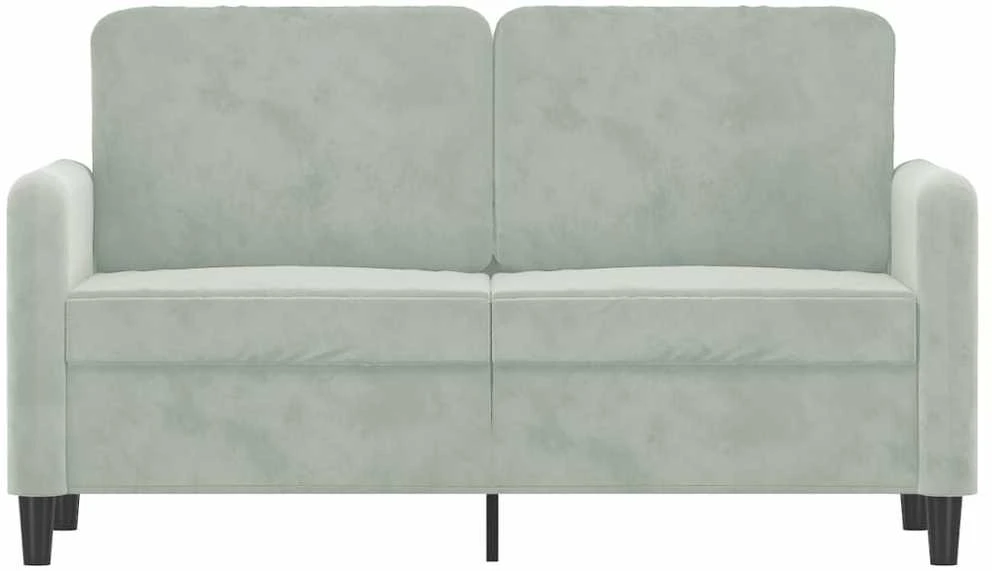 Dvivietė sofa, šviesiai pilkos spalvos, 120cm, aksomas