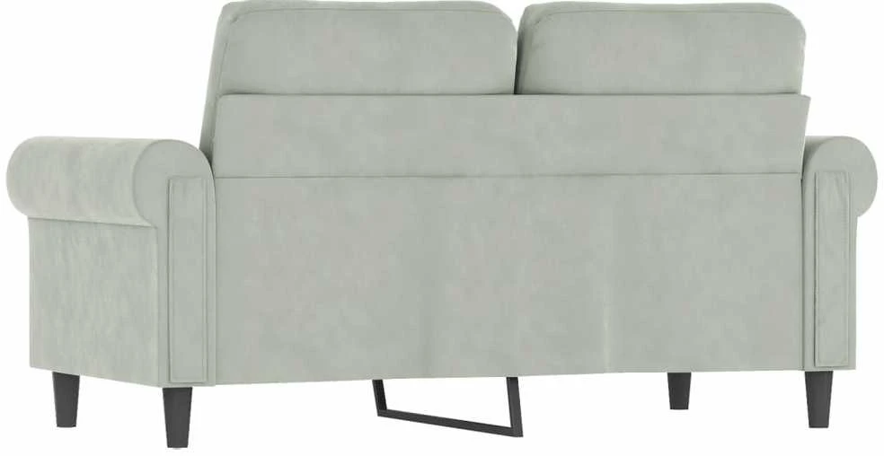 Dvivietė sofa, šviesiai pilkos spalvos, 120cm, aksomas