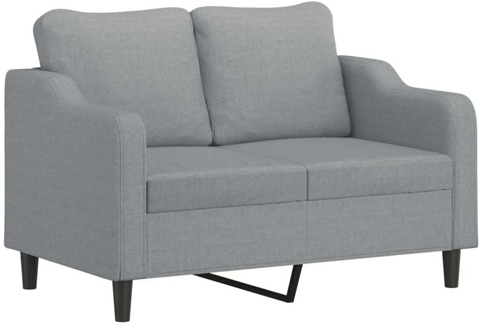 Dvivietė sofa, šviesiai pilkos spalvos, 120cm, audinys