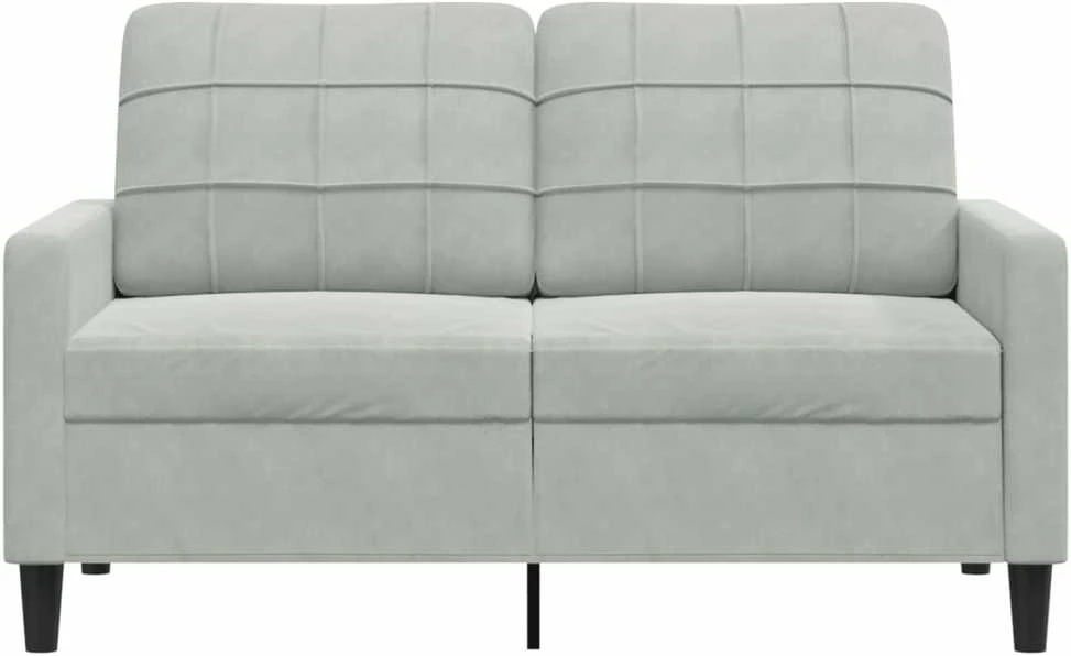 Dvivietė sofa, šviesiai pilkos spalvos, 120cm, aksomas