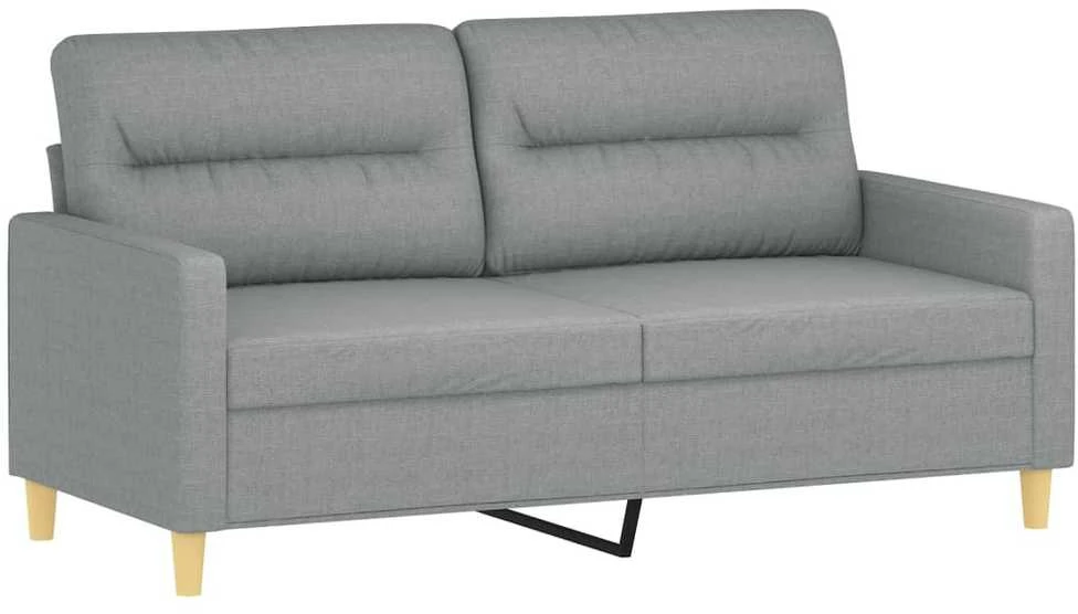 Dvivietė sofa, šviesiai pilkos spalvos, 140cm, audinys