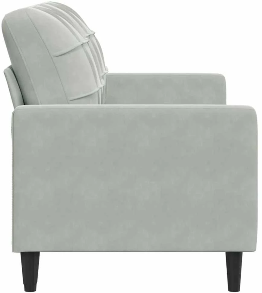 Dvivietė sofa, šviesiai pilkos spalvos, 140cm, aksomas