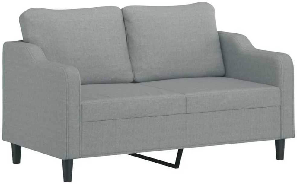 Dvivietė sofa, šviesiai pilkos spalvos, 140cm, audinys