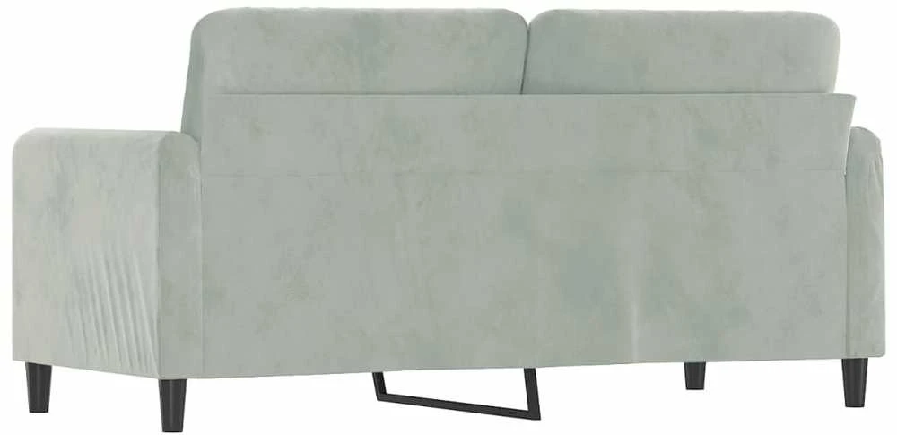 Dvivietė sofa, šviesiai pilkos spalvos, 140cm, aksomas