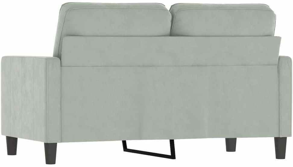 Dvivietė sofa, šviesiai pilkos spalvos, 120cm, aksomas