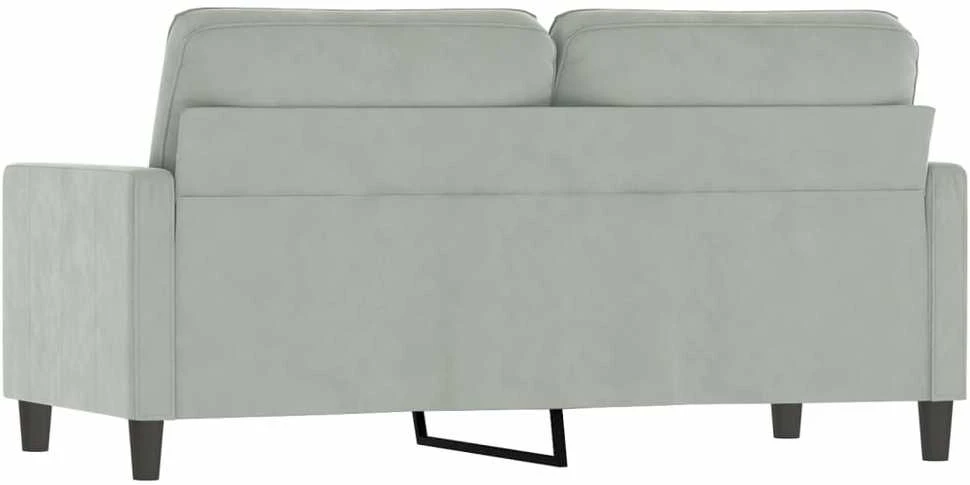 Dvivietė sofa, šviesiai pilkos spalvos, 140cm, aksomas