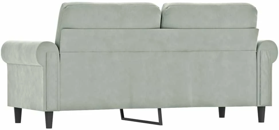 Dvivietė sofa, šviesiai pilkos spalvos, 140cm, aksomas