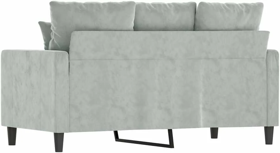 Dvivietė sofa, šviesiai pilkos spalvos, 120cm, aksomas