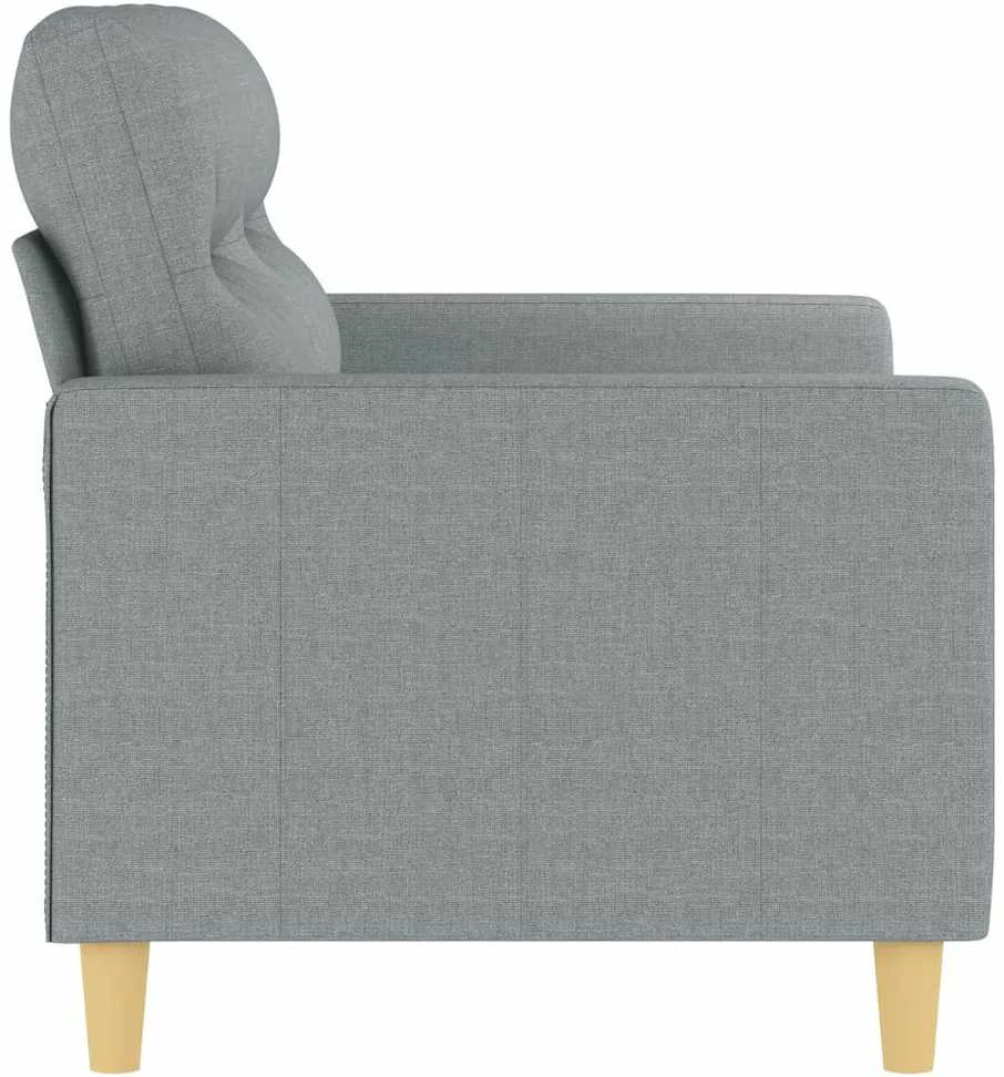 Dvivietė sofa, šviesiai pilkos spalvos, 120cm, audinys