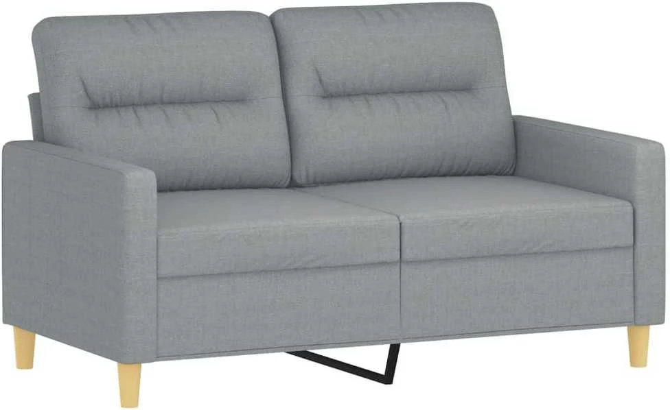 Dvivietė sofa, šviesiai pilkos spalvos, 120cm, audinys