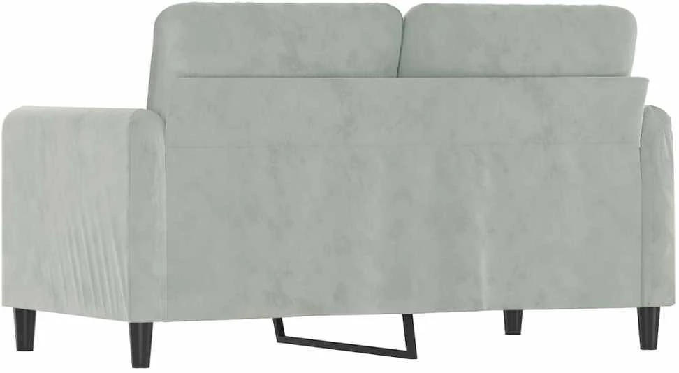 Dvivietė sofa, šviesiai pilkos spalvos, 120cm, aksomas