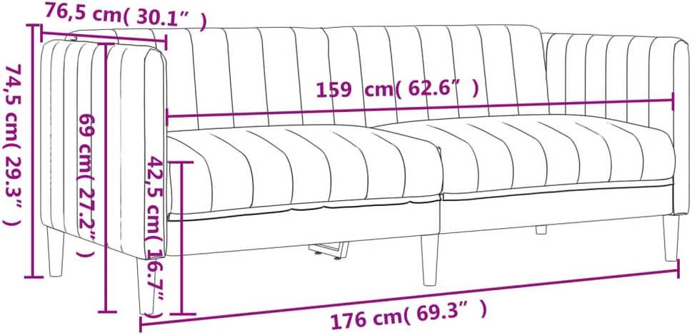 Dvivietė sofa, šviesiai pilkos spalvos, audinys